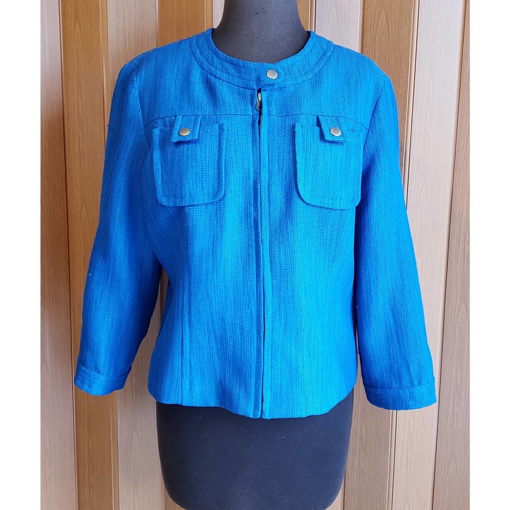 Anthracite size medium blue zip up jacket